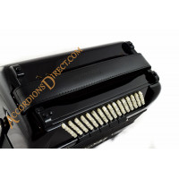 Scandalli Air II C  96 bass 4 voice C system chromatic button accordion with double cassotto, octave tuned. Midi options available.